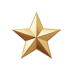 Obraz premium Gold rating star on transparent background