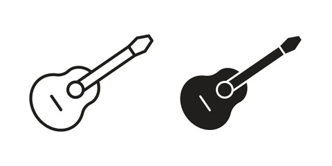 Ukulele icon logo set. thin line concept simple icon or design element