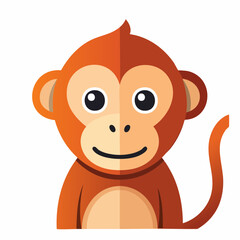 Fototapeta premium Charming Minimalist Monkey Vector Illustration for Digital and Print Projects use this image