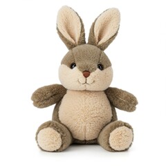 Fototapeta premium Plush bunny toy, isolated on white background
