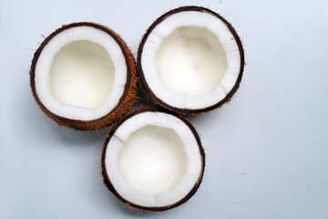 Studio Photo of Tropical Coconut Fruit.