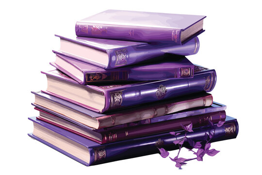 tower of books isolated on white background  vector and illustration 
