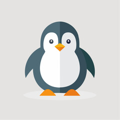 Obraz premium Adorable cartoon penguin graphic illustration for children's content and animal themes