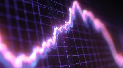 Abstract Data Visualization with Colorful Waves and Grids