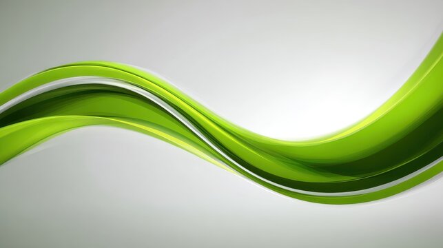 A 4K photo of green abstract swoosh lines wave border. Smooth green wave flowing across a minimal background. Elegant green curves in futuristic motion design. - Powered by Adobe