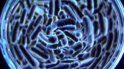 Magnified Wonder Closeup of a Terrarium Glass Filled with Miniature Plants under Microscope Lens.