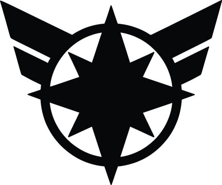 Captain marvel logo vector emblem symbol silhouette icon illustration art