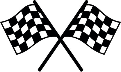 checkered flag silhouette vector illustration, checkered racing flag clip art, winner flag symbol
