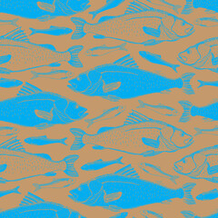 seamless pattern with fishes