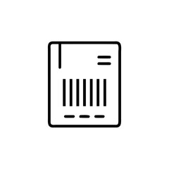 Barcode invoice icon on symbol document