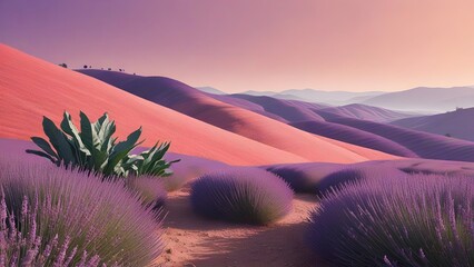 sunset in the desert,sunset in the mountains,mountain landscape with mountains,a beautiful scenery of color mixing 