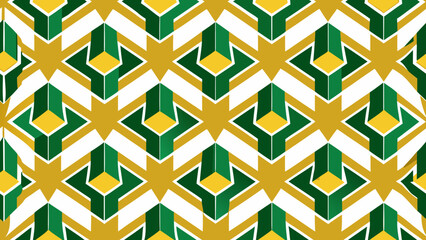 Geometrical seamless patterned golden green colors isolated white backgrounds for knitted fabric textured, fabric printing.backgrounds, ornate, cut out, repetition, abstract, art, illustration, 
