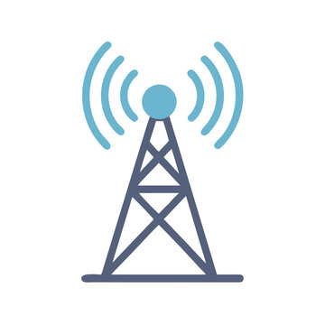 antenna radio broadcast icon design.