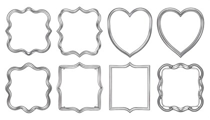 Fototapeta premium Silver picture frames