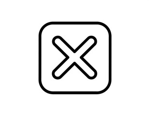 Obraz premium Simple black X in a square