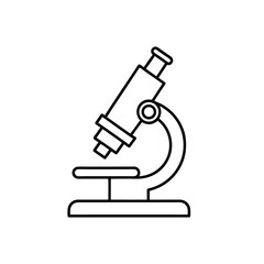 Black and White Line Art of Scientific Microscope – Minimalist Educational Icon