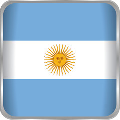 official flag of argentina with light blue and white stripes featuring sun of may emblem in the center