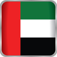 Fototapeta premium official flag of united arab emirates with red vertical stripe and green white black horizontal bands symbol