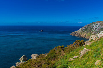 Fototapeta premium Cape Finisterre on the coast of death and its old lighthouse