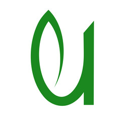 Modern Letter U initials abstract logo design