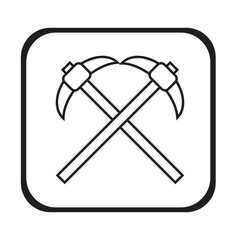 vector illustration of a axe
