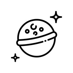 Bath salts bomb outline icon. Vector simple illustration from beauty concept. Isolated on white background