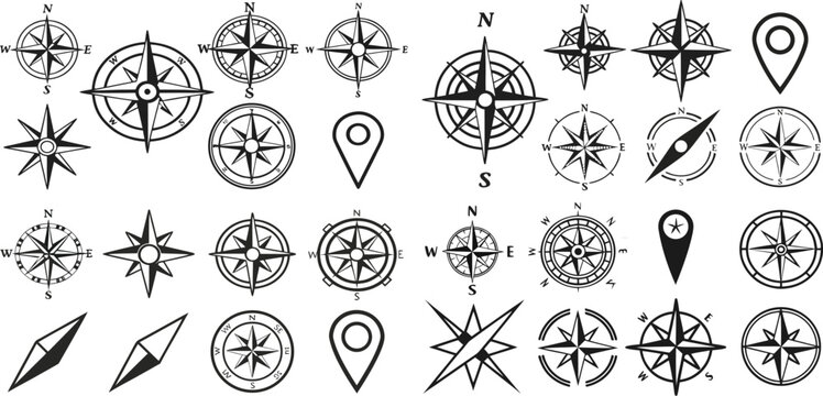 Diverse Navigational Icons Collection with a Dog Illustration Element for Design Projects