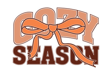 Cozy Season Autumn Fall Hand Lettered Quote T-shirt Design