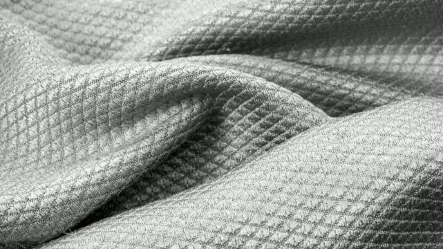 gray cotton fabric with an interesting pattern