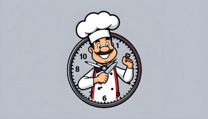 time is money concept kitchen clock