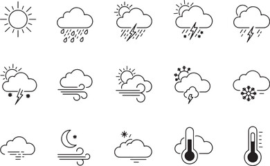 Obraz premium Weather Icon Set