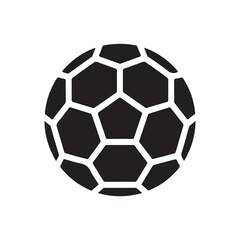 Fototapeta premium Soccer Football Icon in Black Silhouette Isolated on White Background – Vector Sports Symbol