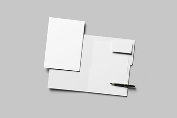 Minimalist Folder File Mockup for showcasing your design to clients