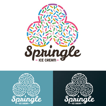 Logo springle ice cream vector design