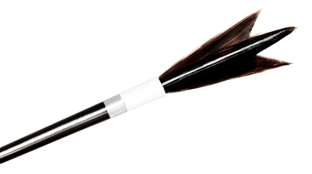 Dual edged traditional spear on a clear background