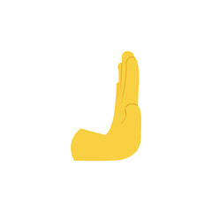 pushing hand emoji symbol sign icon vector illustration isolated flat