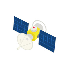 satellite emoji symbol sign icon vector illustration isolated flat