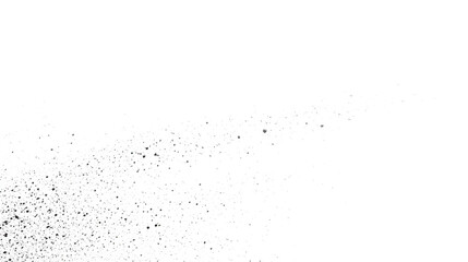 Obraz premium Scattered dark particles and speckles on a clean transparent background, creating an abstract texture