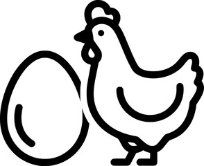 Obraz premium Hen Chicken Farm Bird Icon