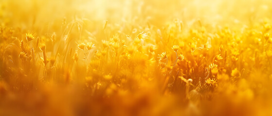 Fototapeta premium golden wheat field at sunset