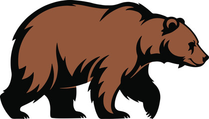 realistic brown bear vector art with fur texture wildlife nature ai eps jpeg png design asset