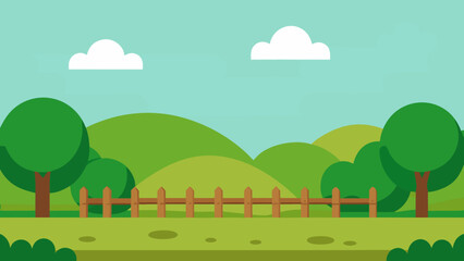 landscape with trees and clouds