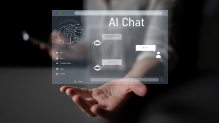 AI chatbot interface facilitates communication, chatbot, and AI interaction for automated user support and information exchange Latch