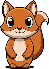 Naklejka premium Big Face Cute Hamster Illustration