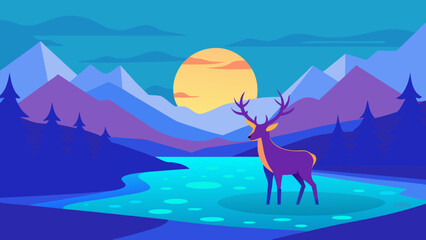 deer in winter forest