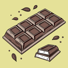 Smooth Chocolate on Deep Coffee Tone Backdrop &ndash; Cozy and Elegant Sweet Illustration