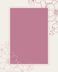 Beautiful sweet pastel floral vertical banner and poster