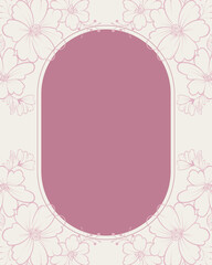 Beautiful sweet pastel floral vertical banner and poster