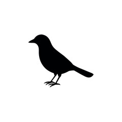 Obraz premium A bellbird Bird's silhouette art on vector illustration.