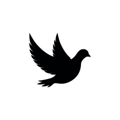 Obraz premium A dove Bird's silhouette art on vector illustration.